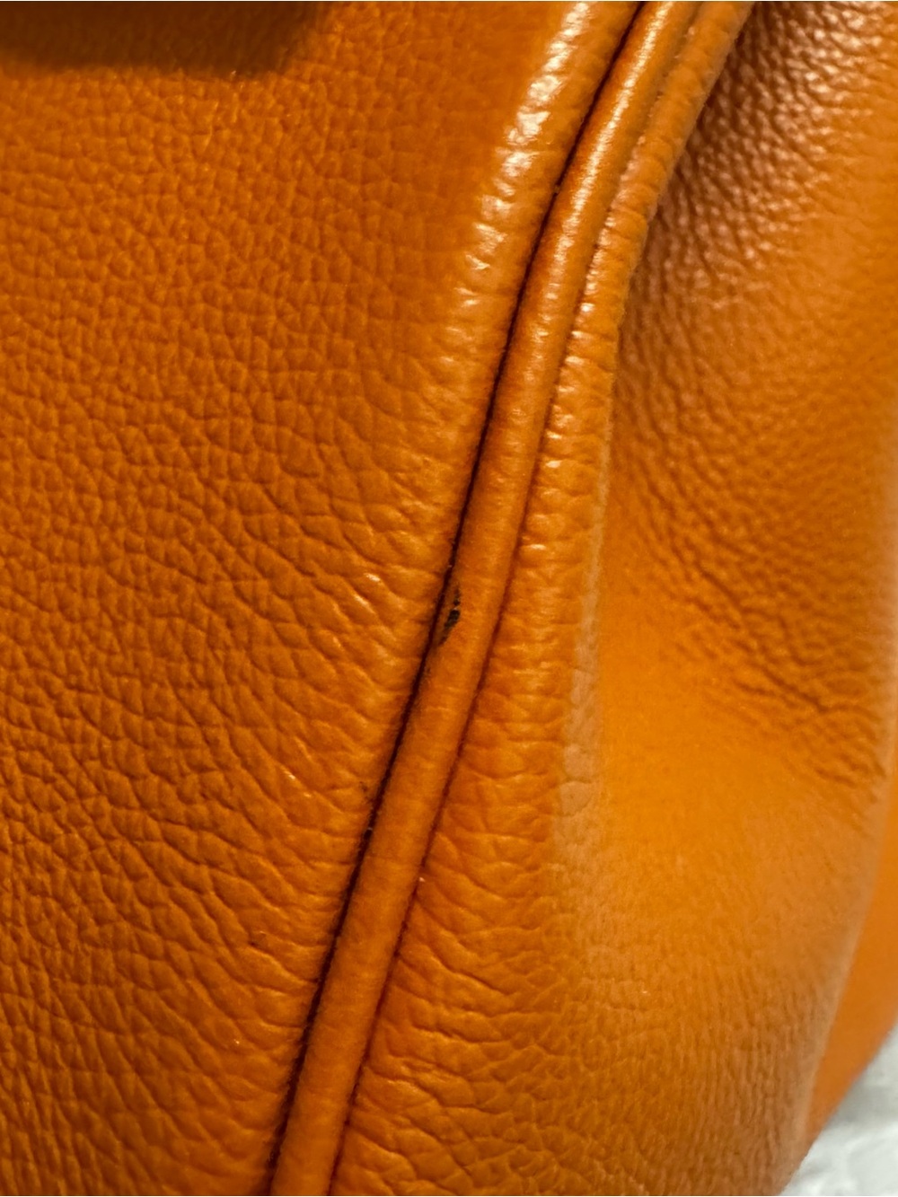 LEATHER INSIDE & OUT Gold Brown 30 BK Satchel Structured Belted w/ Gold HW - Picture 6 of 11